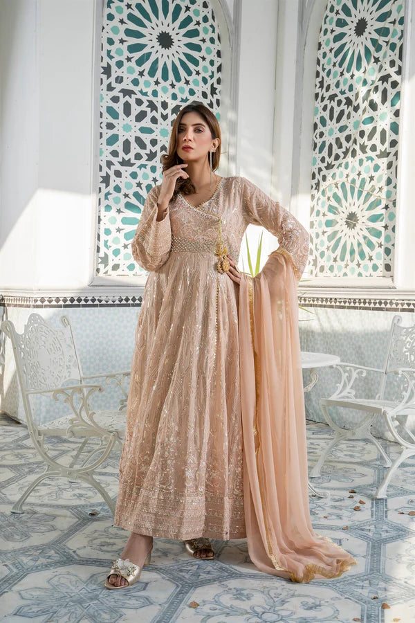 wedding reception suit - peach