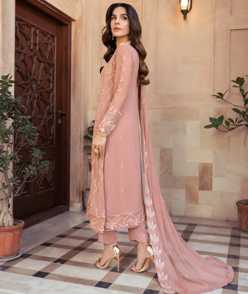 Embroidered Chiffon Stitched 3 PC Suit | Irsa