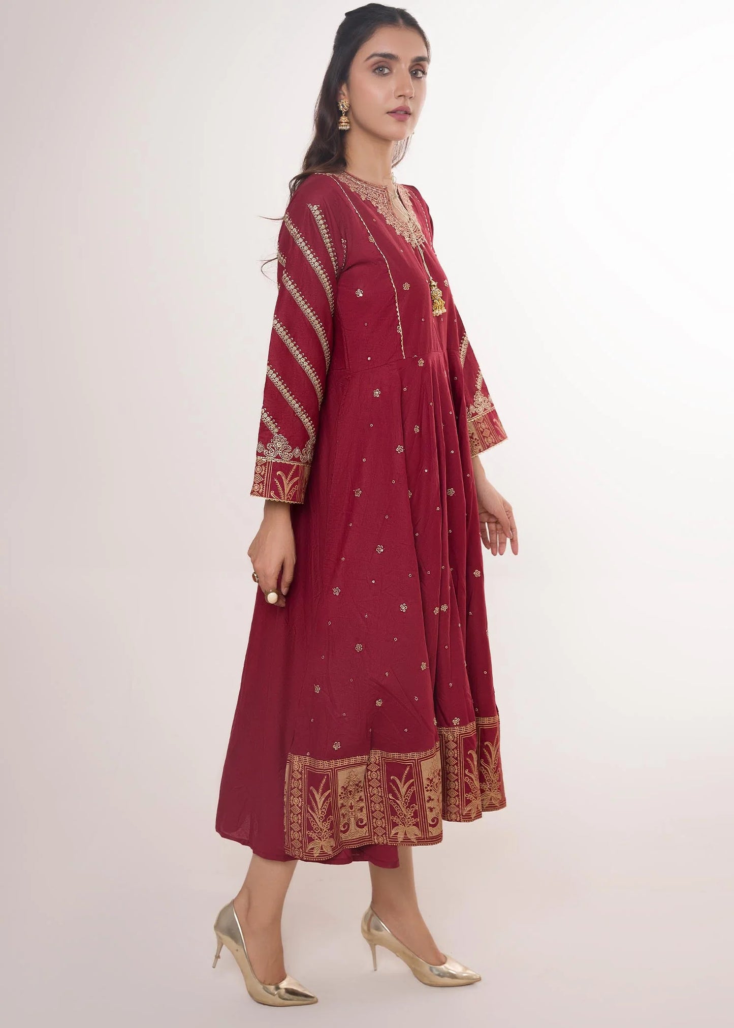 Sahibas By Mirza Andromeda (Maroon)