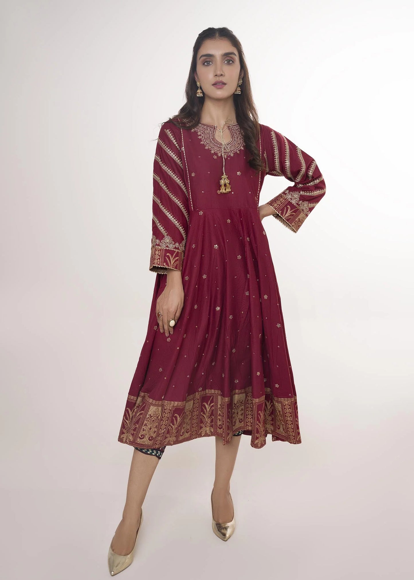 Sahibas By Mirza Andromeda (Maroon)