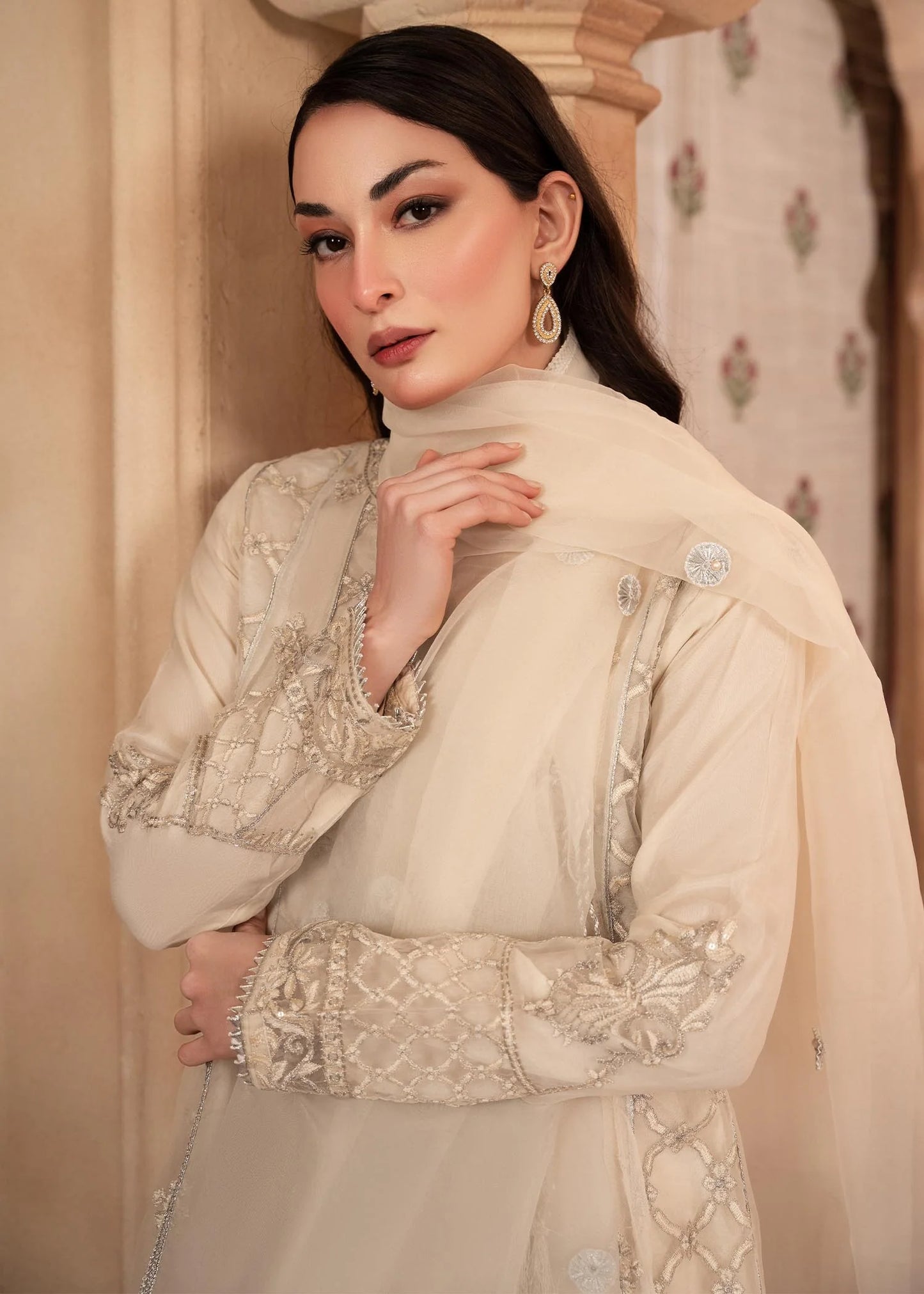 Malhaar - AL-3513 - White - Luxury Pret