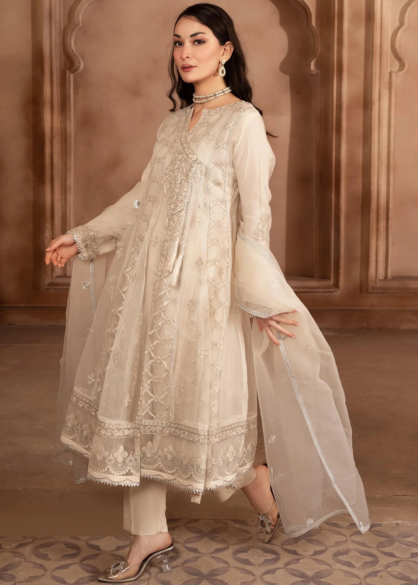 Malhaar - AL-3513 - White - Luxury Pret