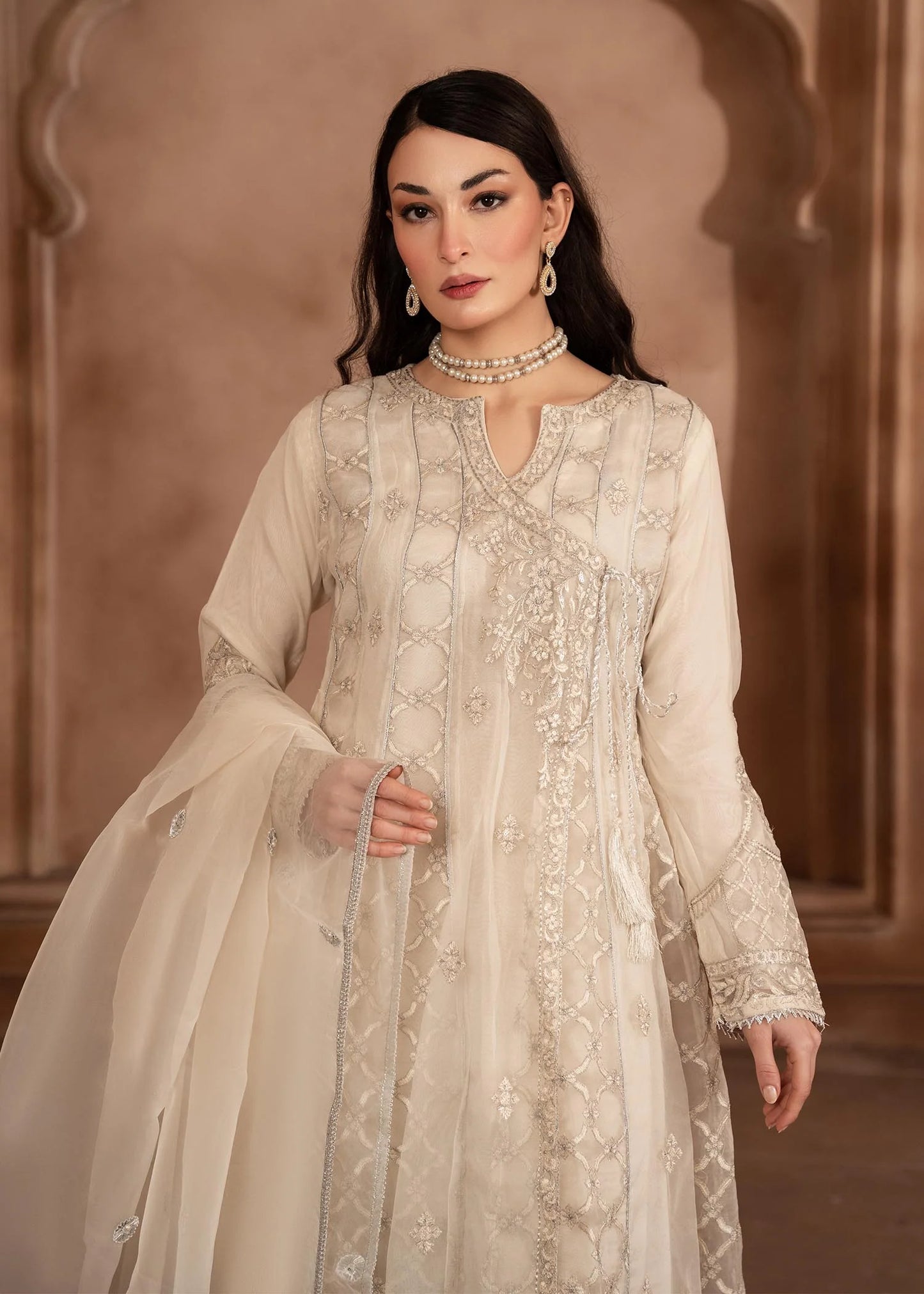 Malhaar - AL-3513 - White - Luxury Pret