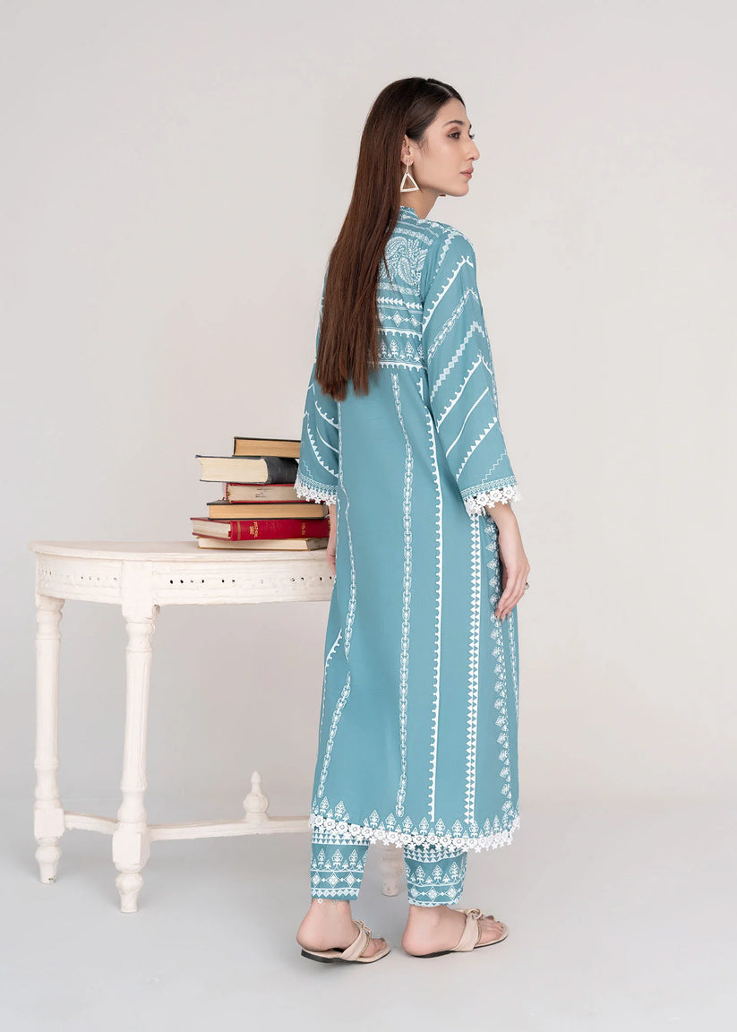 Sahibas By Mirza Nova (Turquoise) - 2 Piece (Top & Buttom)