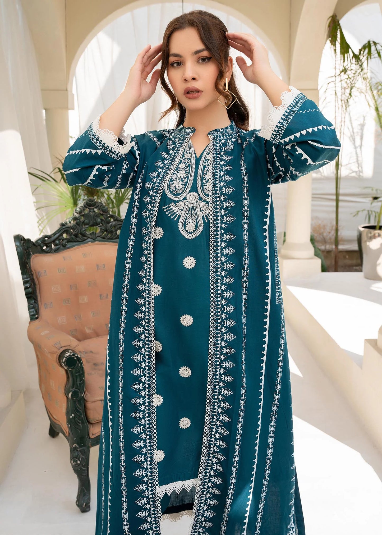 Sahibas By Mirza Nova (Zinc) - 2 Piece (Top & Buttom)