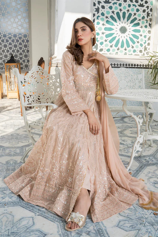 wedding reception suit - peach