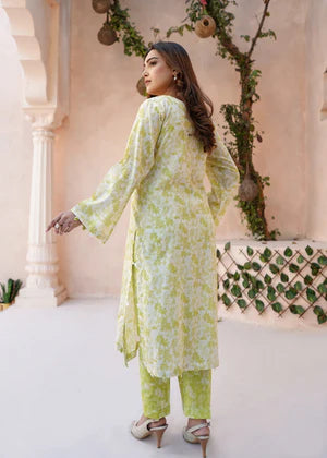 2Pc Embroidered & Digital Print Lawn