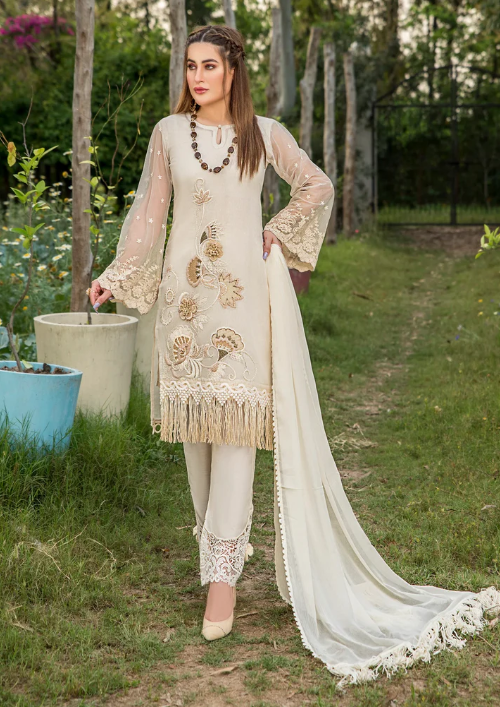 Khuda Baksh Creations - Z-240 Ivory